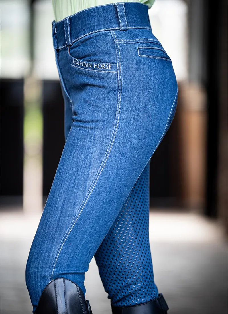 Mountain Horse Dream Denim Breeches Ladies in Blue-2