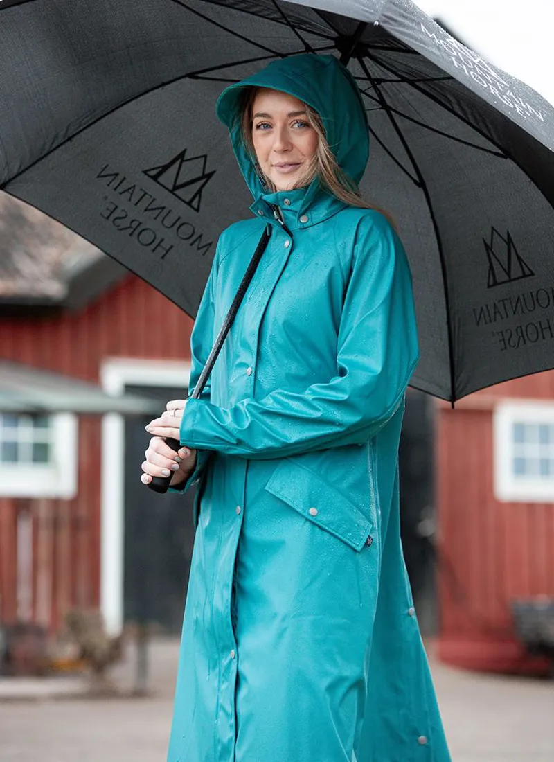 Mountain Horse Mindy Rain Coat Ladies in Teal Blue-3