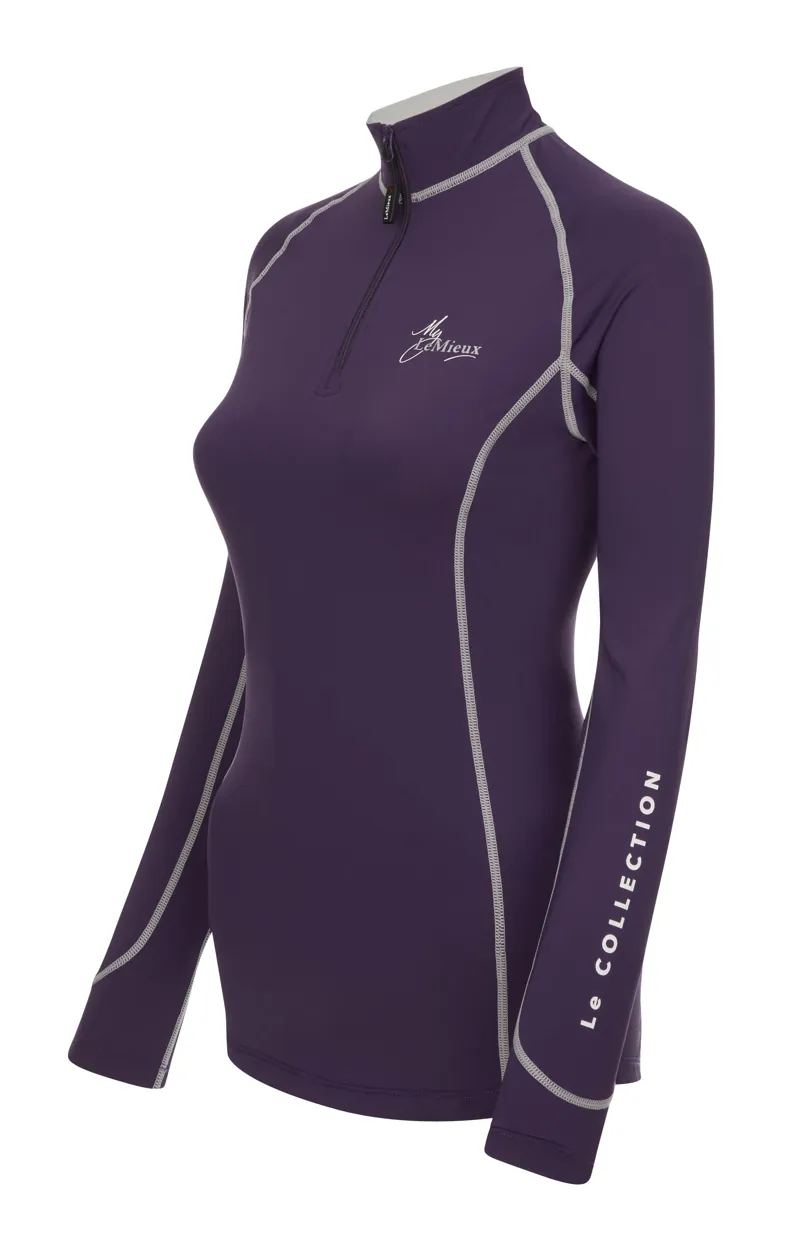 My LeMieux Base Layer Ladies in Blackcurrant and Grey-3