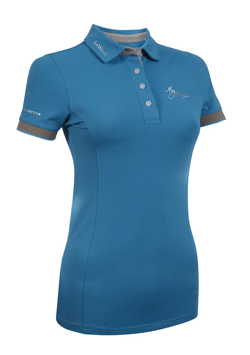 My LeMieux Polo Shirt Ladies Teal-3