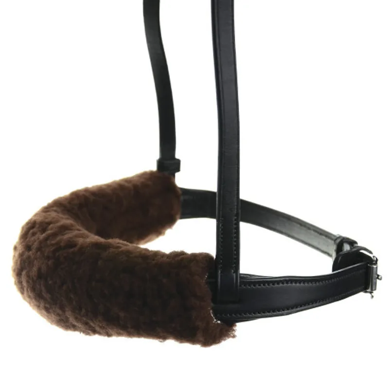 Hy Equestrian Noseband Cover in Brown - WEB EXCLUSIVE
