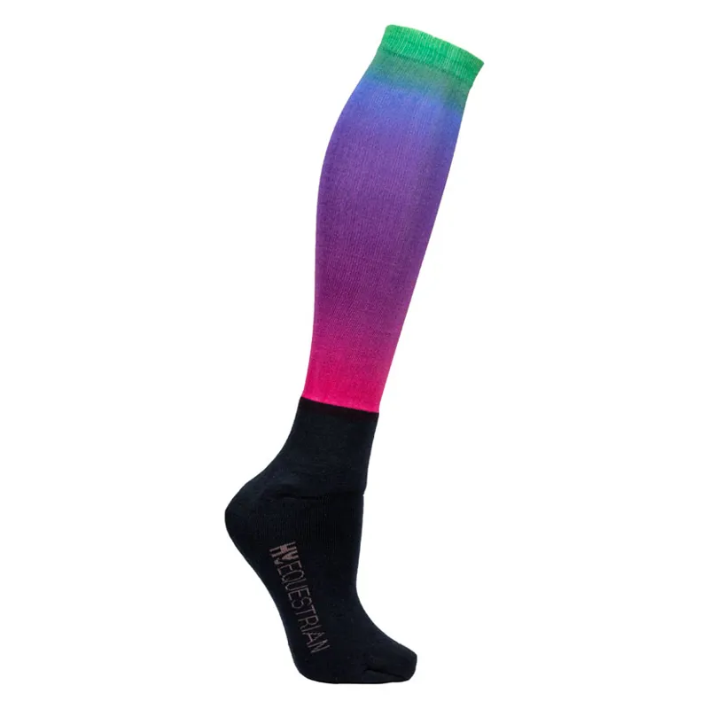 Hy Equestrian Junior Ombre Socks in Navy/Ombre-1