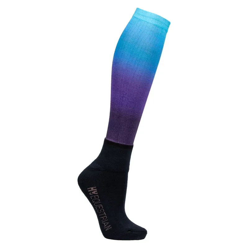 Hy Equestrian Junior Ombre Socks in Navy/Ombre-3
