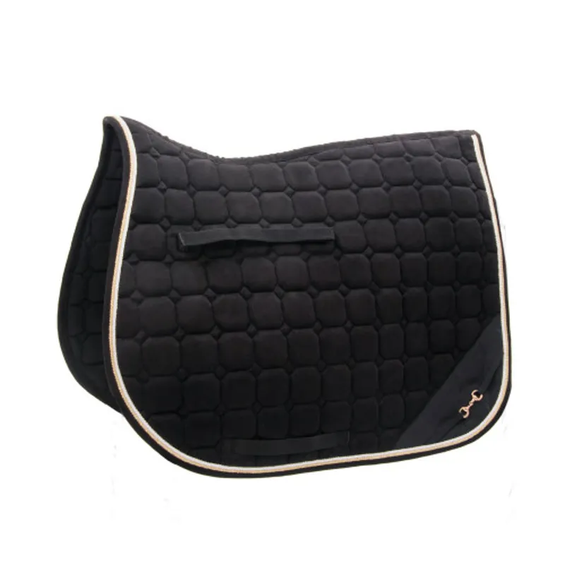 Hy Equestrian On The Bit Saddle Pad in Black/Gold - WEB EXCLUSIVE