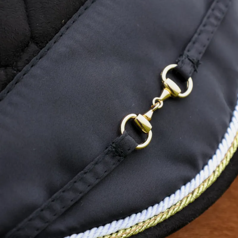 Hy Equestrian On The Bit Saddle Pad in Black/Gold - WEB EXCLUSIVE-1