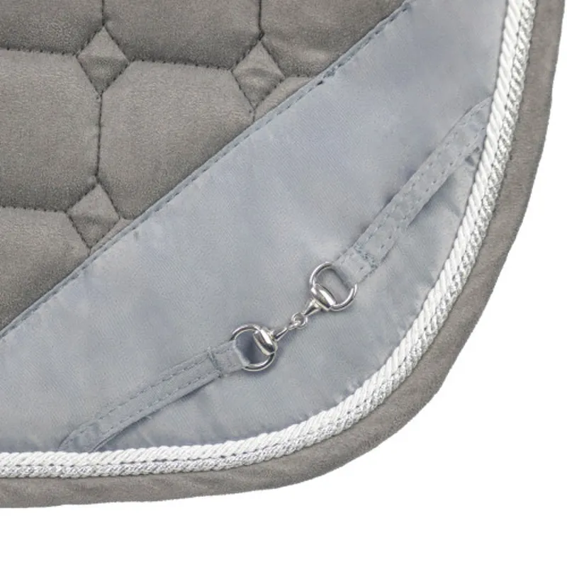 Hy Equestrian On The Bit Saddle Pad in Grey/Silver - WEB EXCLUSIVE-1