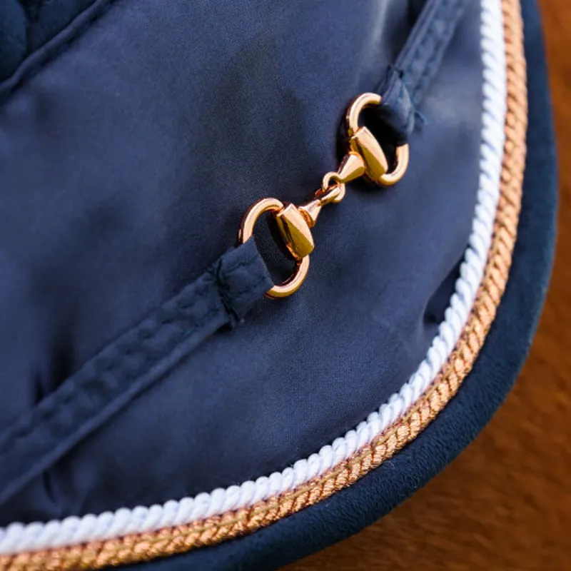 Hy Equestrian On The Bit Saddle Pad in Navy/Rose Gold - WEB EXCLUSIVE-3