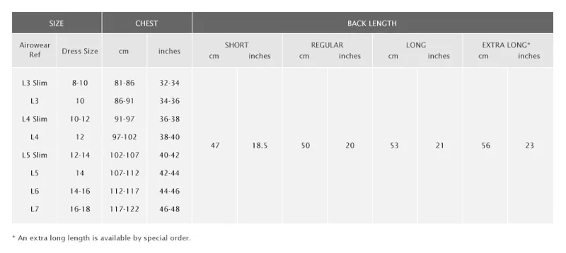 Airowear Outlyne Ladies Body Protector Sizes L3-L4-3