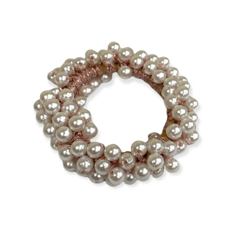 Equetech Pearl Beaded Scrunchie in Rose Gold - WEB EXCLUSIVE
