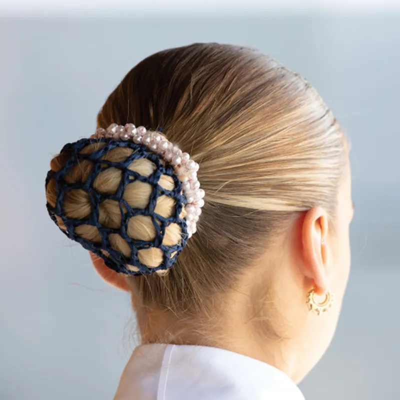 Equetech Pearl Beaded Scrunchie in Rose Gold - WEB EXCLUSIVE-1