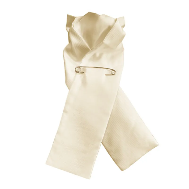 Equetech Plain Jacquard Untied Riding Stock in Cream