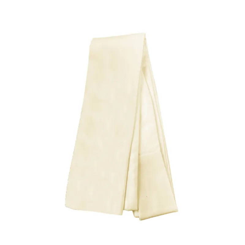 Equetech Plain Jacquard Untied Riding Stock in Cream-1