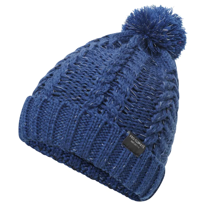 Platinum Pro-Climate Alica Hi-Vis Beanie Hat in Navy
