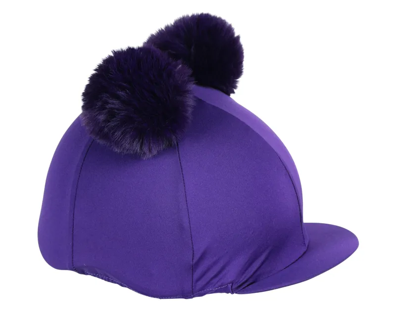 Shires Stretch Skull Hat Cover Silk in Plum  Onesize 