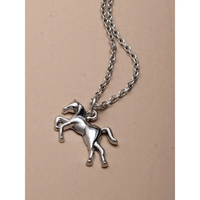 Silver Effect Pony Necklace