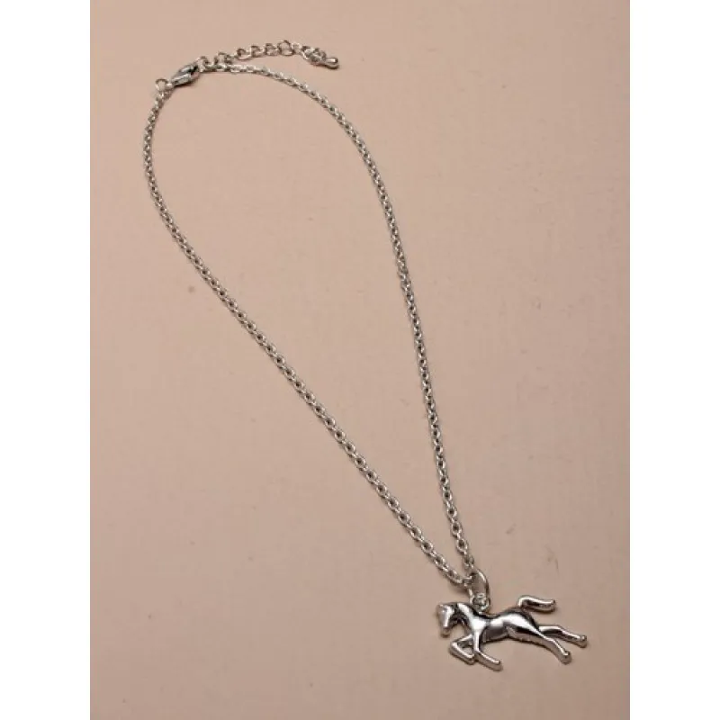 Silver Effect Pony Necklace-1