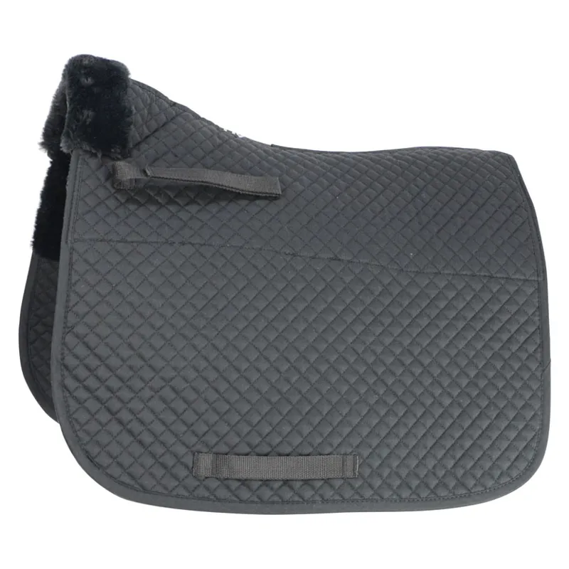 Hy Equestrian Fab Fleece Lined Saddle Pad in Black - WEB EXCLUSIVE