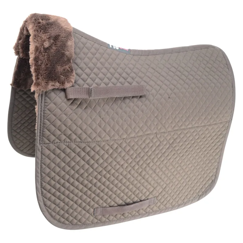 Hy Equestrian Fab Fleece Lined Saddle Pad in Brown - WEB EXCLUSIVE