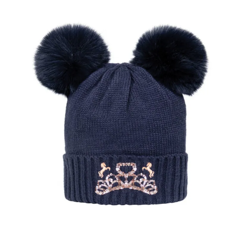 Little Rider Princess and the Pony Bobble Hat in Navy