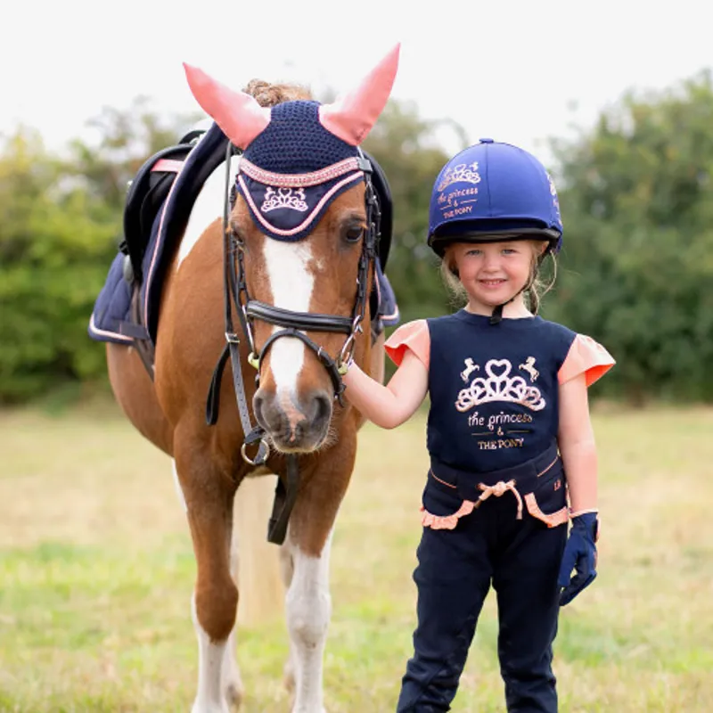 Little Rider Princess and the Pony Hat Cover in Navy-1