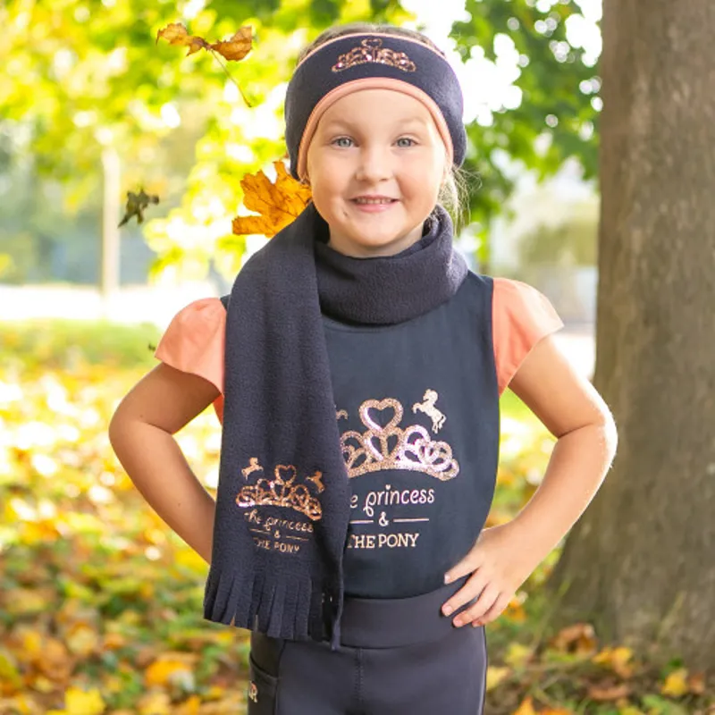 Little Rider Princess and the Pony Headband/Scarf in Navy-1