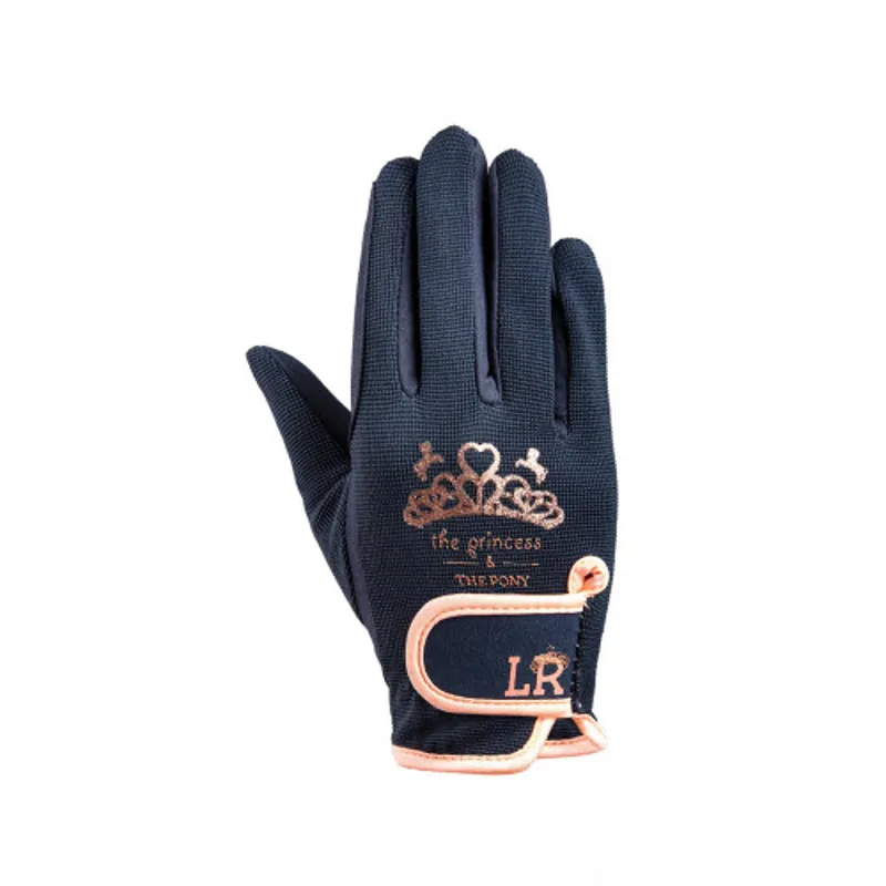 Little Rider Princess Riding Gloves Kids in Navy/Peach - WEB EXCLUSIVE