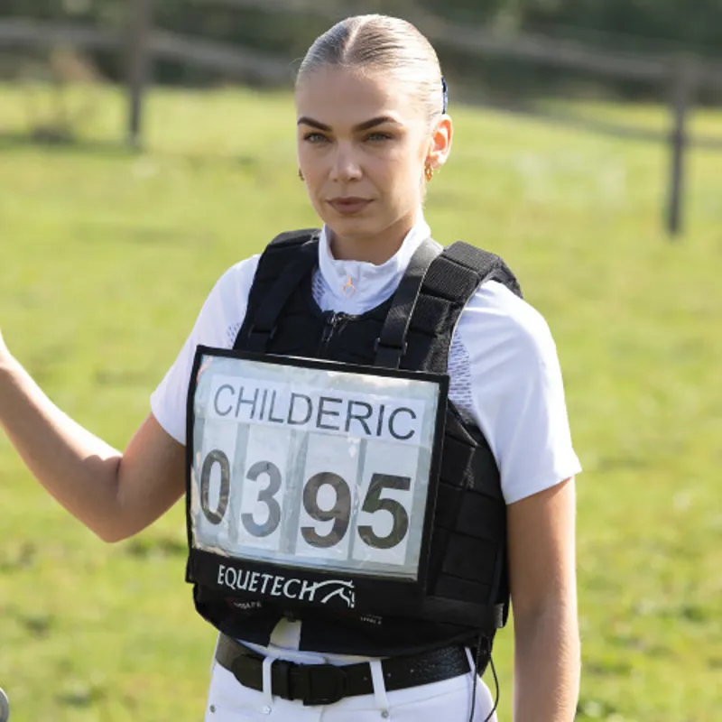 Equetech Pro Eventing Competition Numbers Pair in White