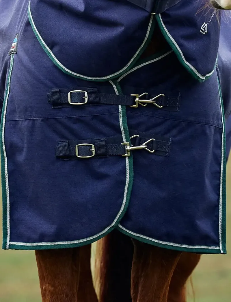 Weatherbeeta Comfitec Plus Dynamic Detach-a-Neck 220g Turnout Rug in Navy and Forest-5