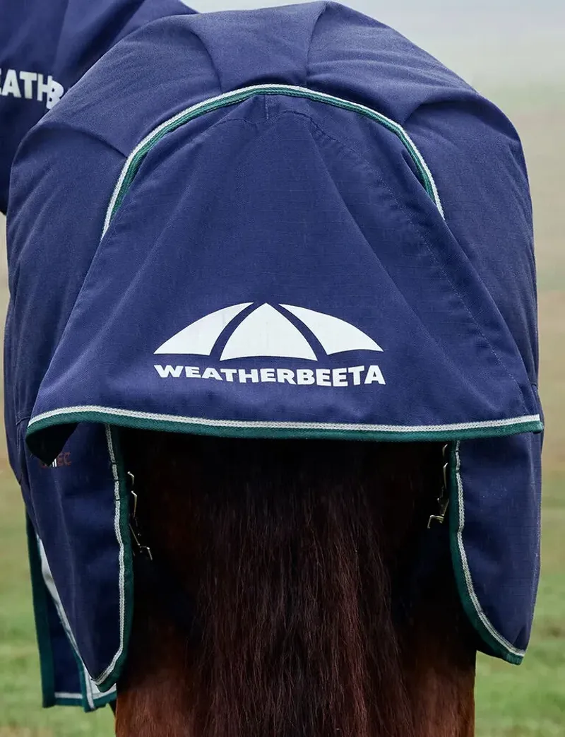 Weatherbeeta Comfitec Plus Dynamic Detach-a-Neck 220g Turnout Rug in Navy and Forest-4
