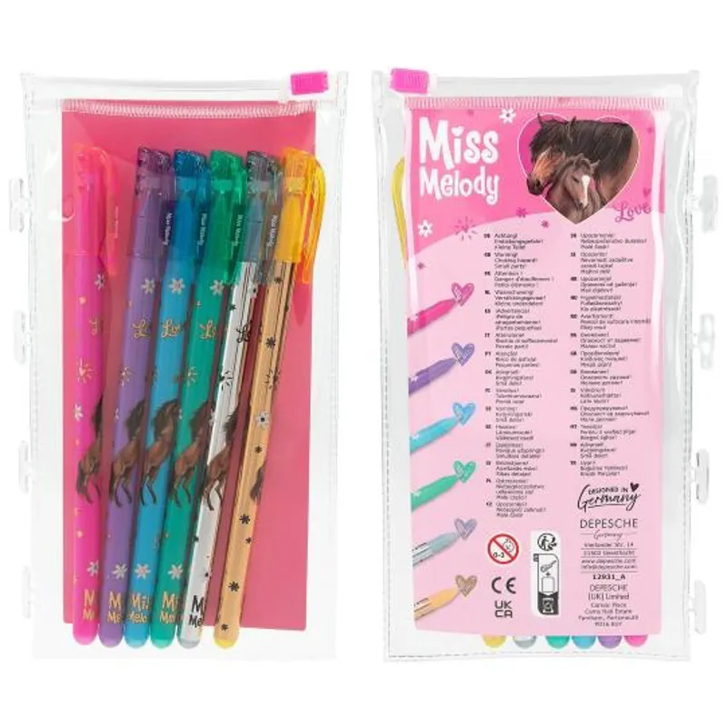 Miss Melody Create Your Glitter Horses Colouring Book-3
