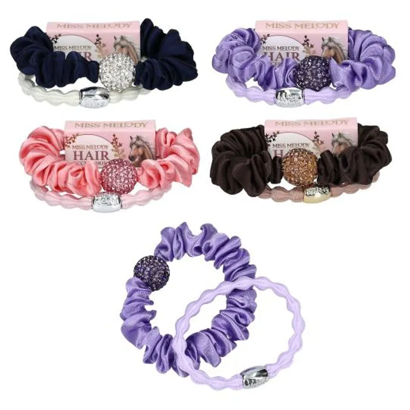 Miss Melody Hair Tie with Rhinestones