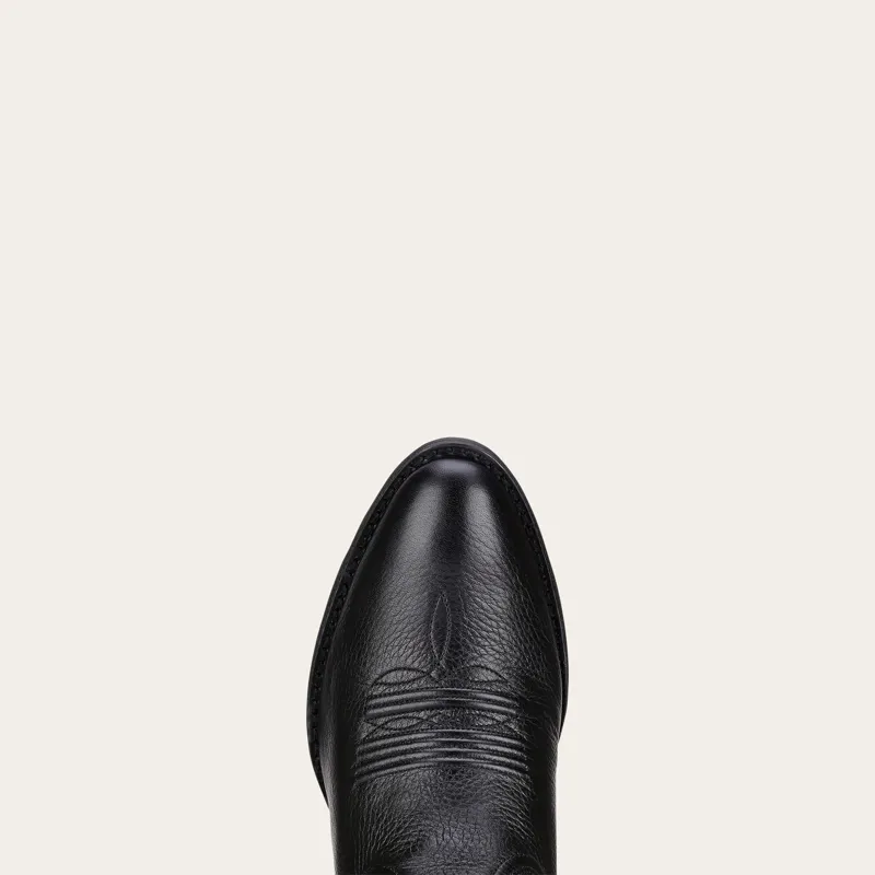 Ariat Heritage R Toe Western Boots Ladies in Black Deertan-4