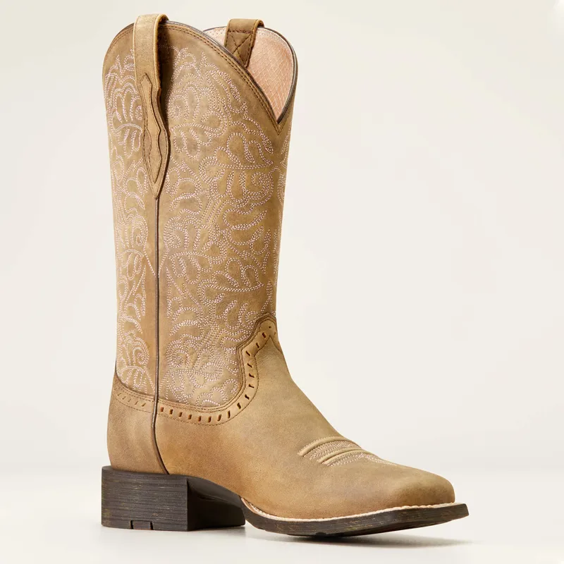 Ariat Round Up Remuda Western Boots Ladies in Brown Bomber-3