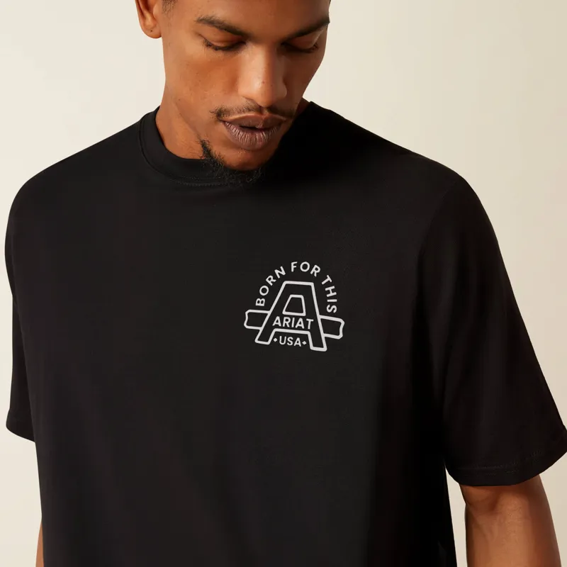 Ariat Rebar Cotton Strong Hardhead T-Shirt Mens in Black-4