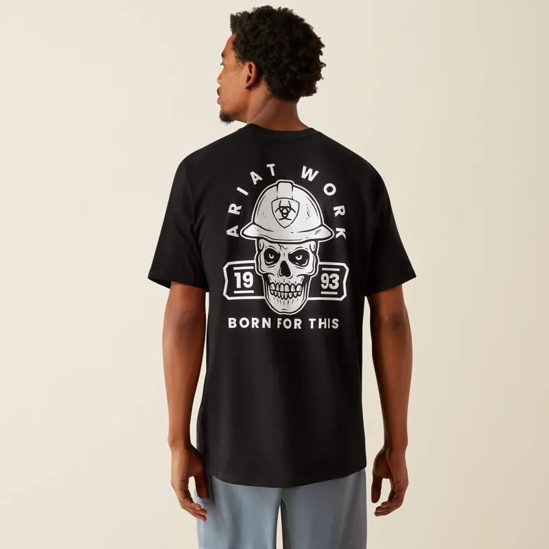Ariat Rebar Cotton Strong Hardhead T-Shirt Mens in Black-1