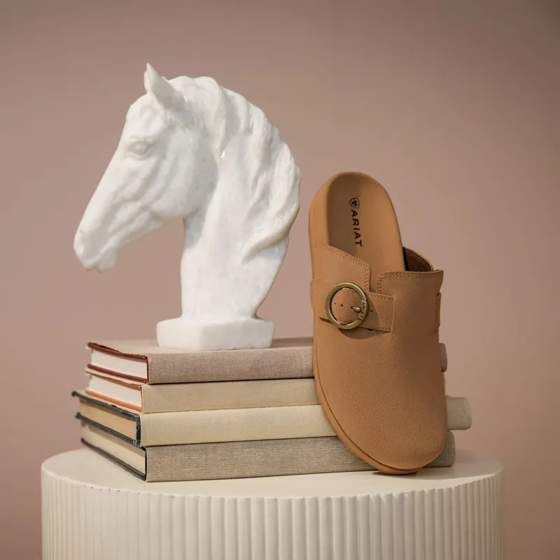 Ariat Country Mule Ladies in Caramel Suede-9