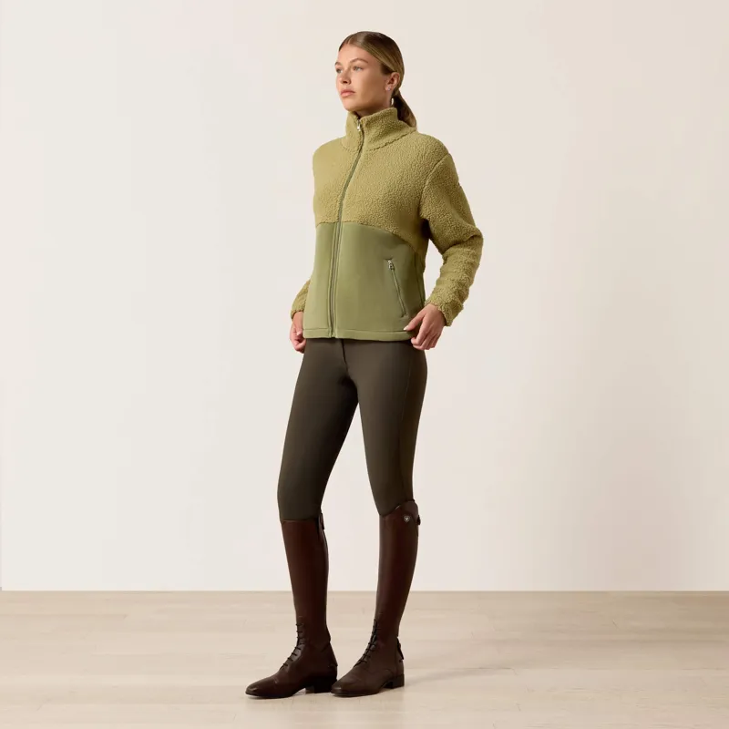 Ariat Laviolette Full Zip Ladies Sweatshirt Ladies in Oil Green-3