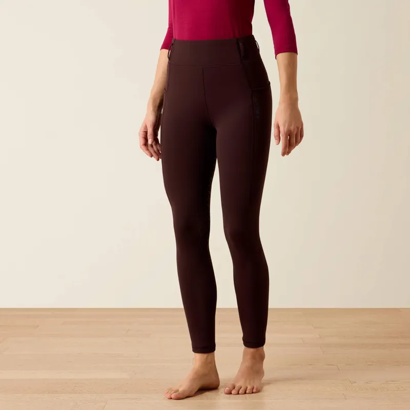 Ariat Venture 2.0 Thermal Full Seat Tights Ladies in Chocolate Plum-2