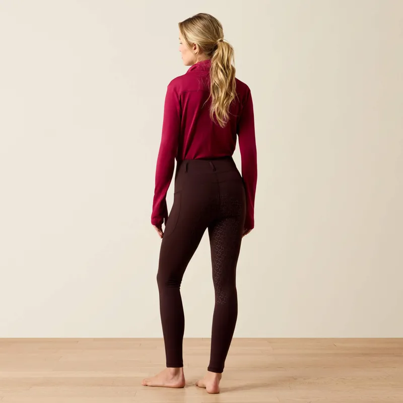 Ariat Venture 2.0 Thermal Full Seat Tights Ladies in Chocolate Plum-3