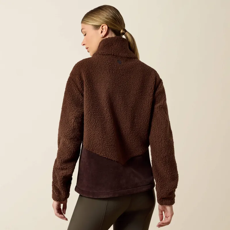 Ariat Laviolette Full Zip Jumper Ladies in Chocolate Plum-2