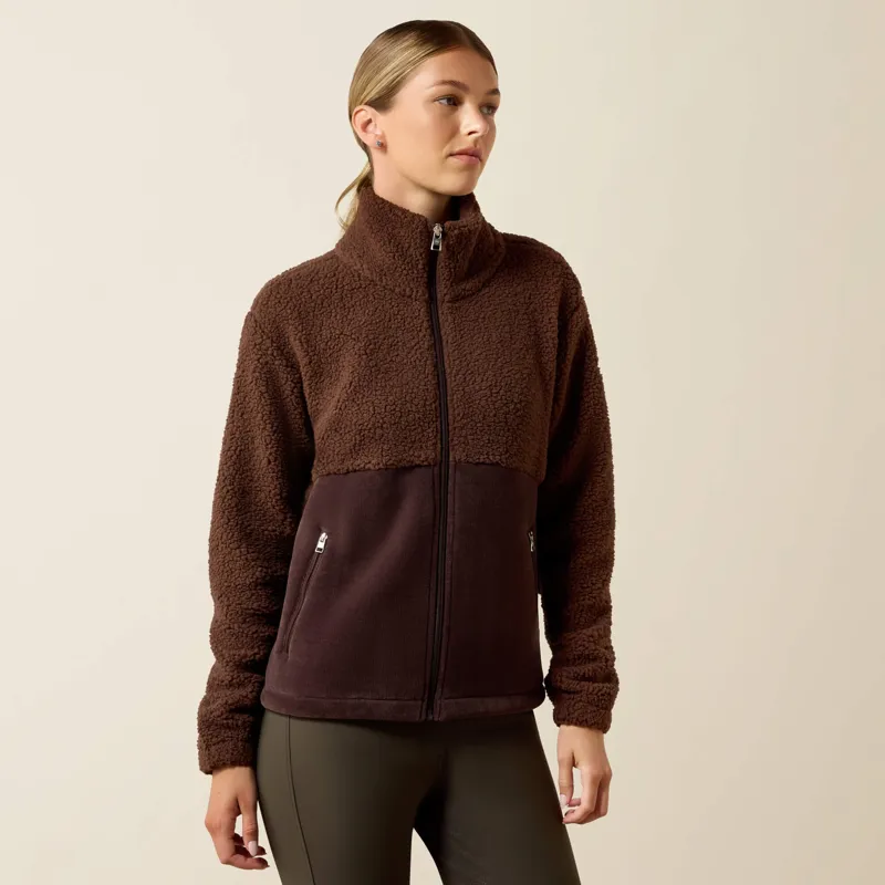 Ariat Laviolette Full Zip Jumper Ladies in Chocolate Plum