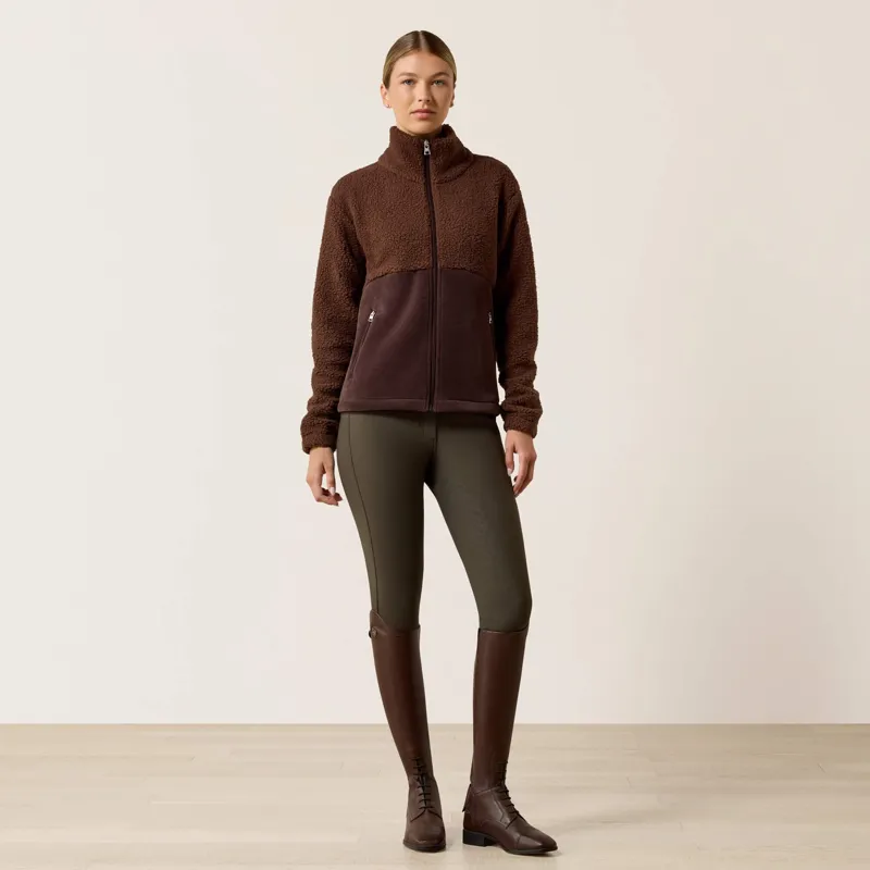 Ariat Laviolette Full Zip Jumper Ladies in Chocolate Plum-3