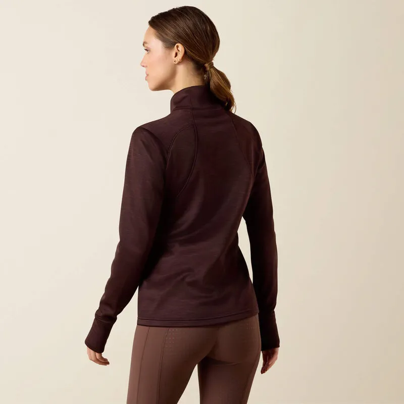Ariat Team EQ 1/2 Zip Pullover Ladies in Chocolate Plum-3