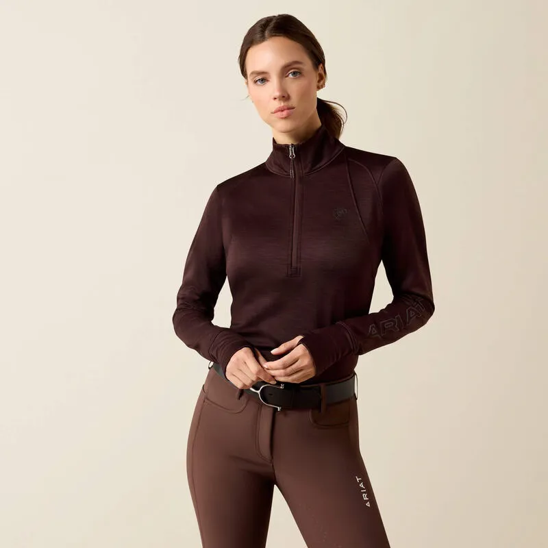 Ariat Team EQ 1/2 Zip Pullover Ladies in Chocolate Plum