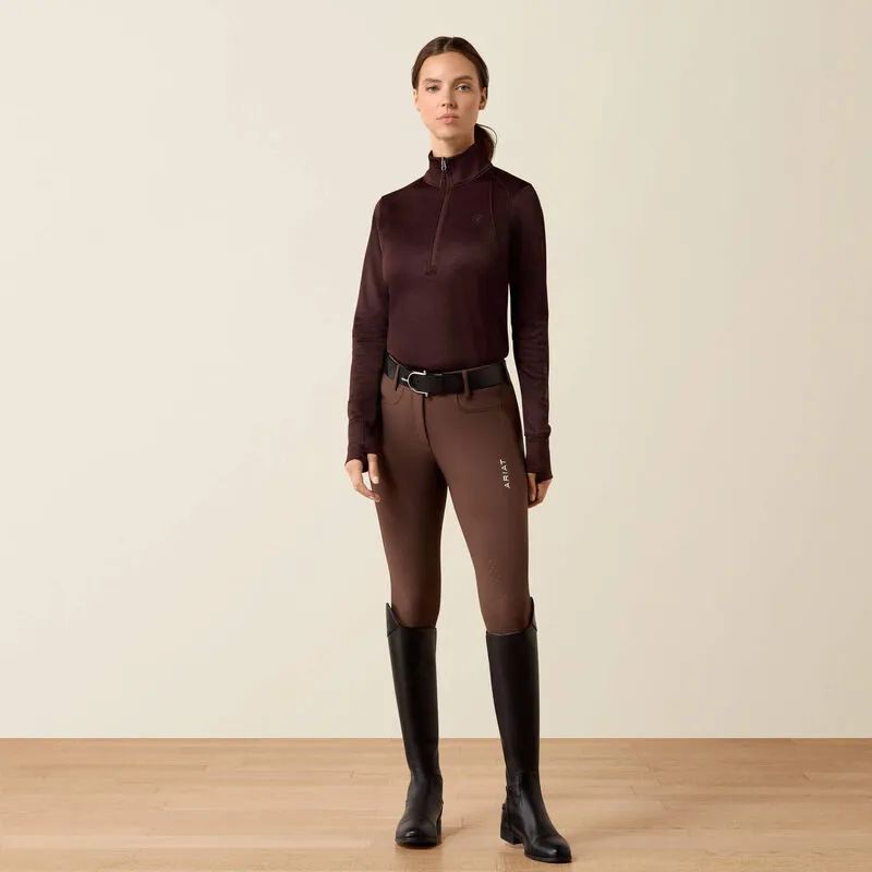 Ariat Team EQ 1/2 Zip Pullover Ladies in Chocolate Plum-2