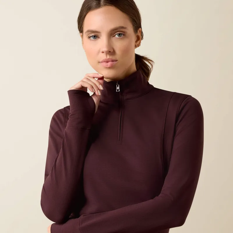 Ariat Gridwork 2.0 Base Layer Ladies in Chocolate Palm-4