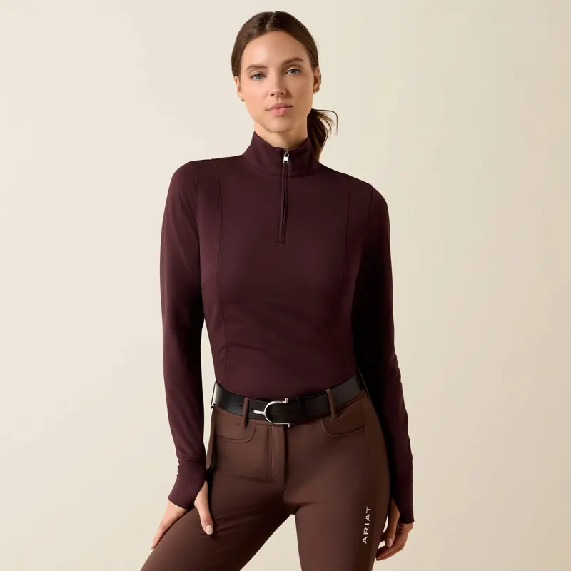 Ariat Gridwork 2.0 Base Layer Ladies in Chocolate Palm