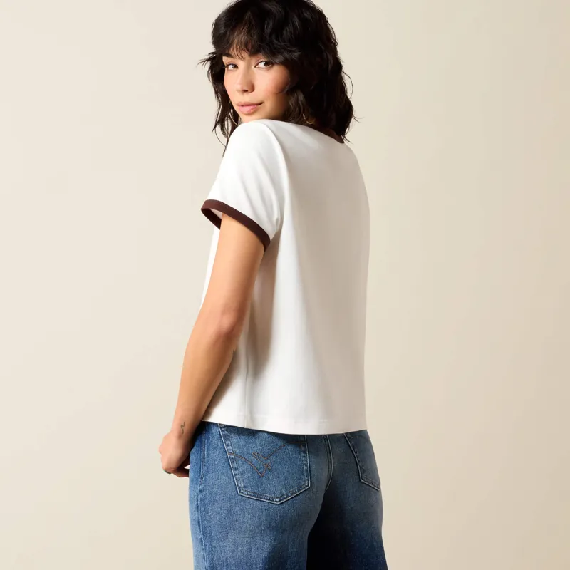 Ariat Sundance T-Shirt Ladies in Parchment-1