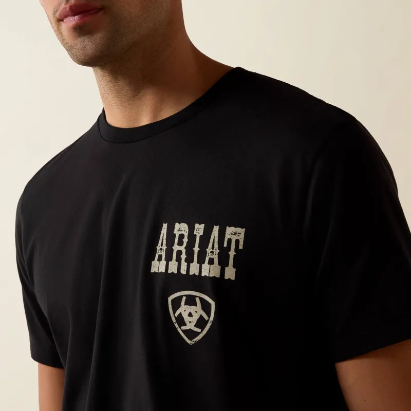 Ariat Cowboy Way Up T-Shirt Mens in Black-3