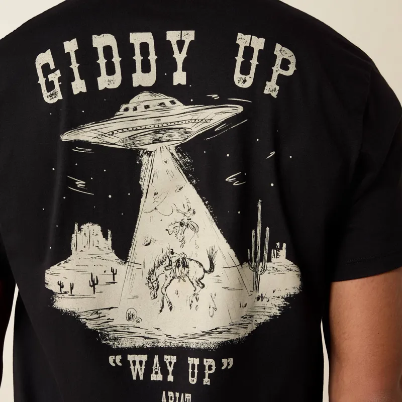 Ariat Cowboy Way Up T-Shirt Mens in Black-4